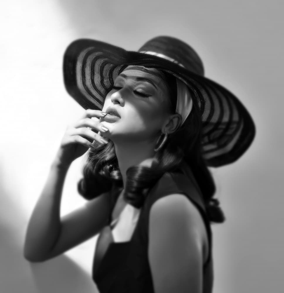 Glamour Hat Portrait by Antonyus Bunjamin (Abe) — canvas wall art