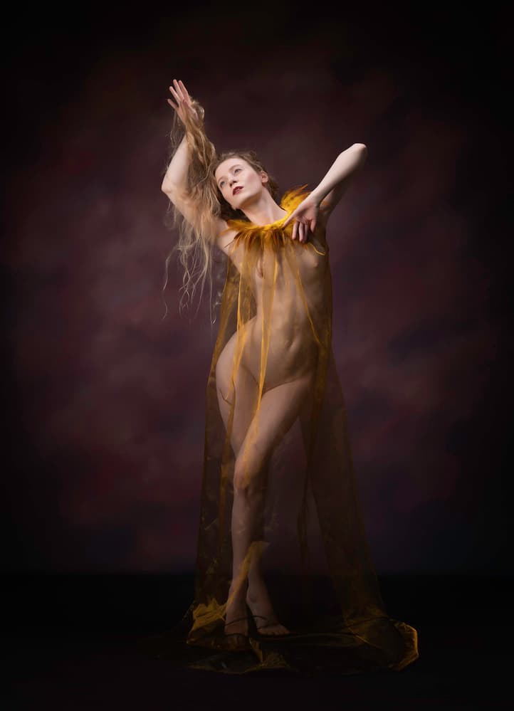 Golden Ethereal Dancer by Catchlight Studio — canvas wall art
