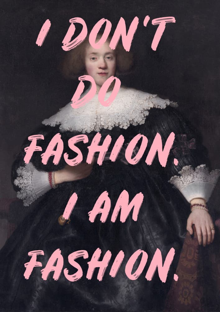 I Am Fashion Portrait by Talitha McQueen — canvas wall art