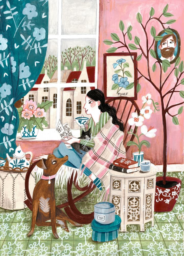 Love of reading by Caroline Bonne Müller — canvas wall art