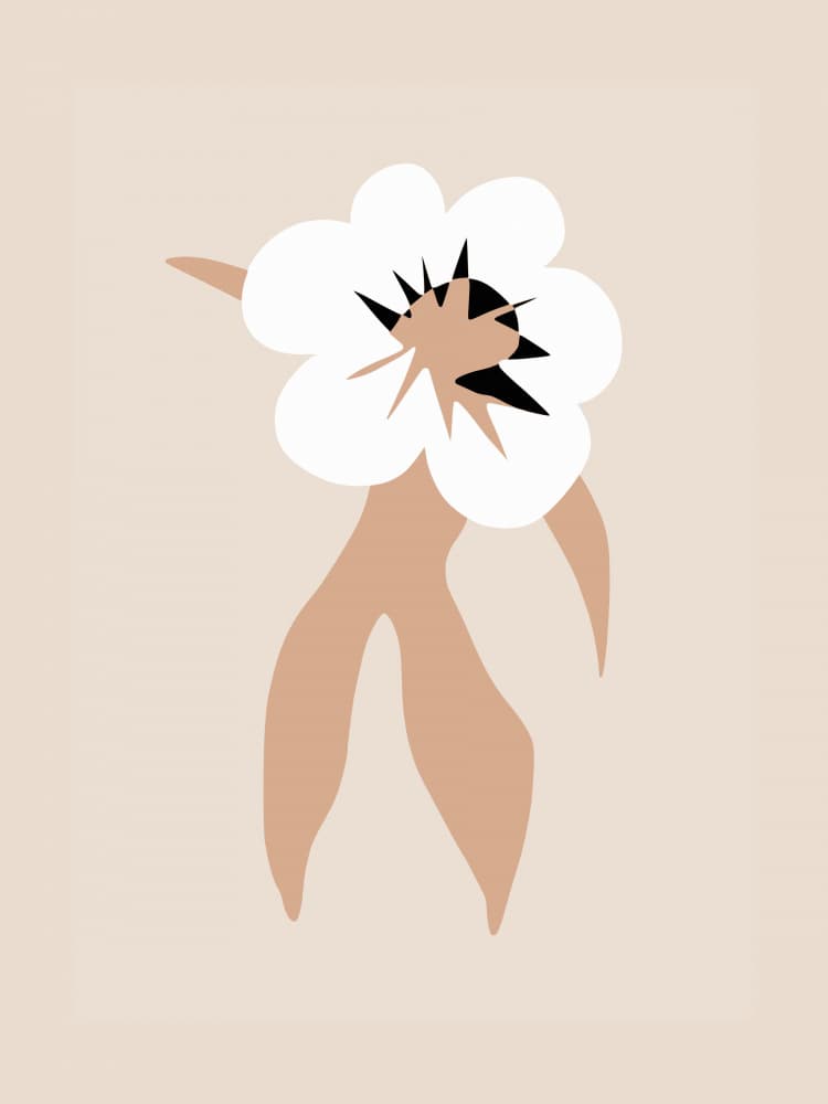 Minimalist White Flower by Little Dean — canvas wall art