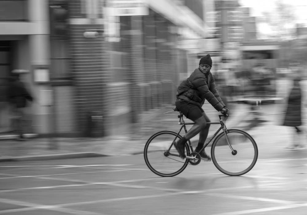 Dynamic City Rider by Itzik Einhorn — canvas wall art