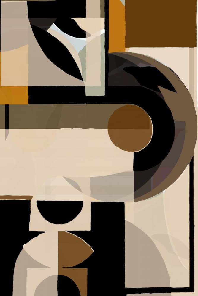 Abstract Earthy Shapes by cartissi — canvas wall art