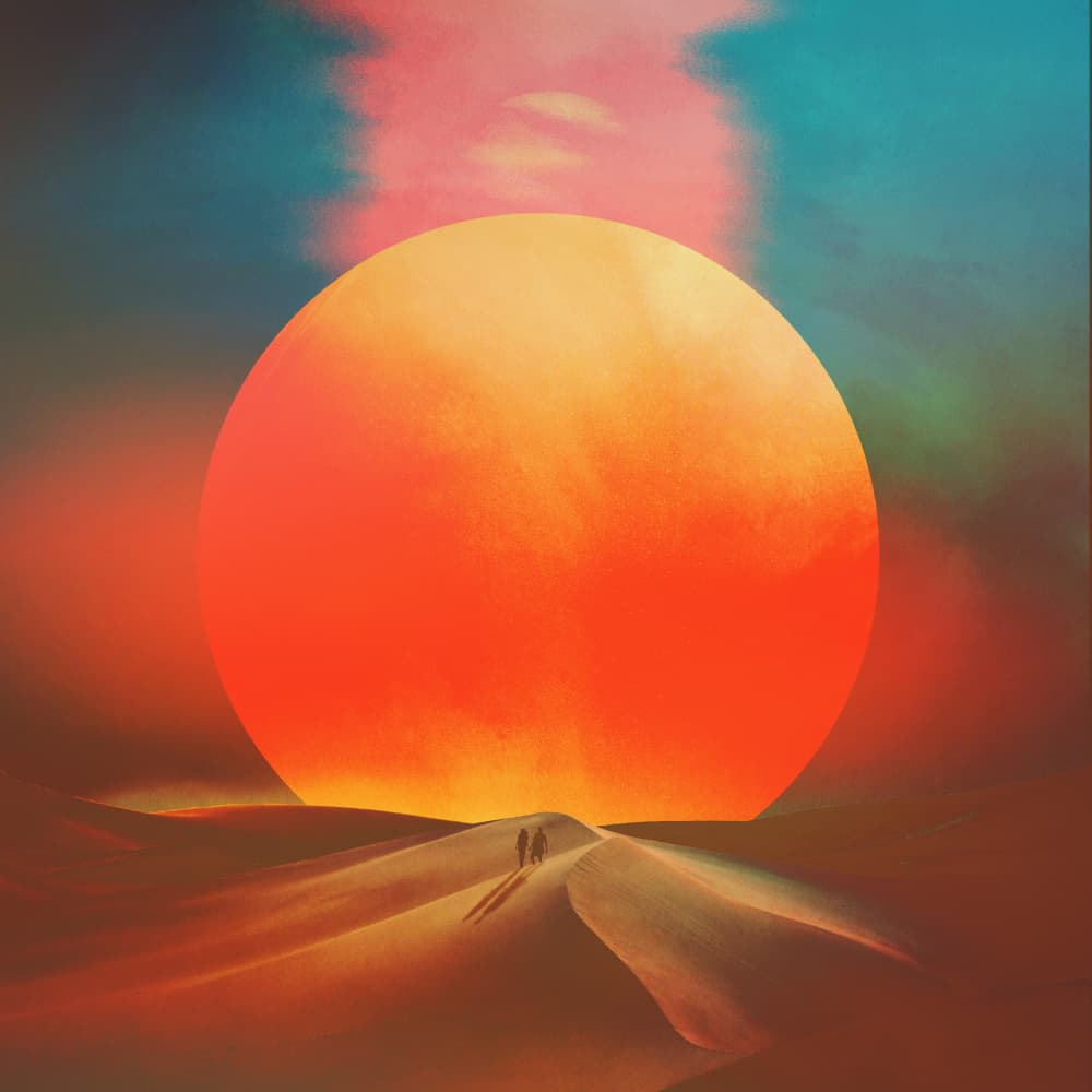 Desert Sun Journey by Fran Rodríguez — canvas wall art
