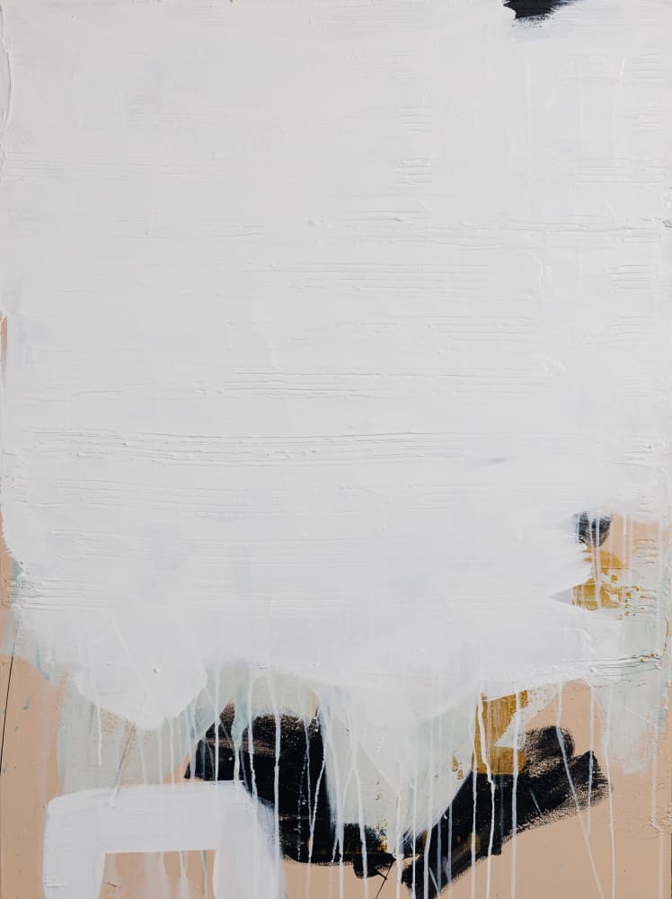 Minimalist Brushstroke Flow by kent youngstrom — canvas wall art