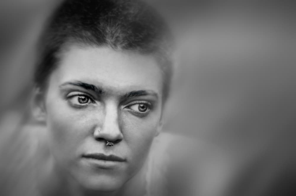 Pensive Woman Portrait by Steve Hermann — canvas wall art