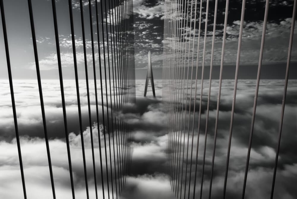 Bridge Above the Clouds by Akira TAKAUE — canvas wall art