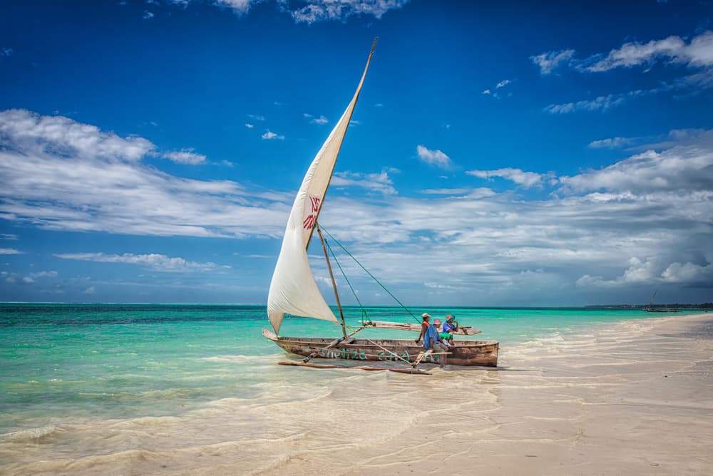 Tropical Beach Sailing by Jeffrey C. Sink — canvas wall art