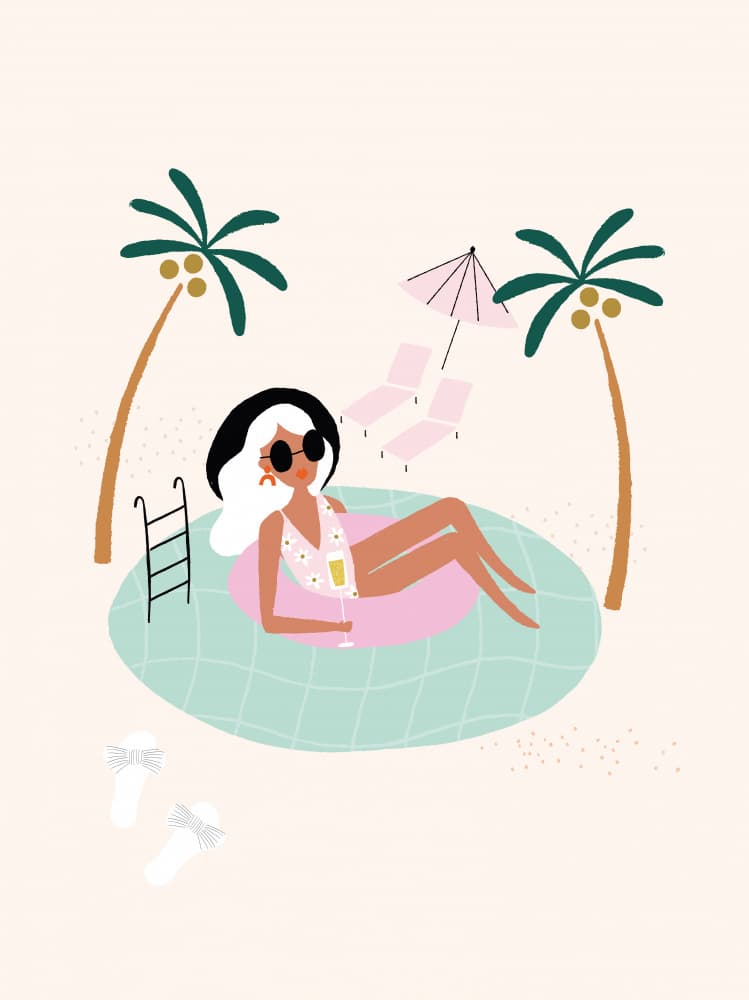 Summer Poolside Glam by Aislinn Simmonds — canvas wall art