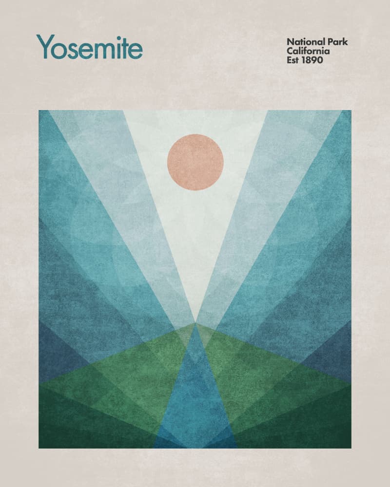 Geometric Sunrise by Emel Tunaboylu — canvas wall art