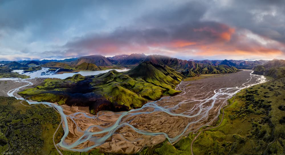 Majestic Icelandic River Valley by James Bian — canvas wall art