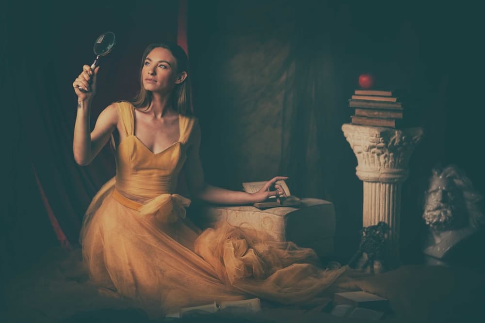 Mysterious Study Woman by Amnon Eichelberg — canvas wall art