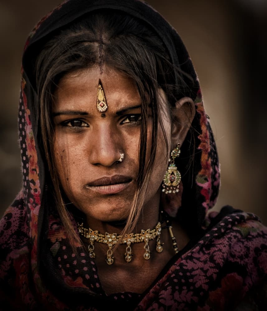 Adorned Indian Gaze by Pavol Stranak — canvas wall art