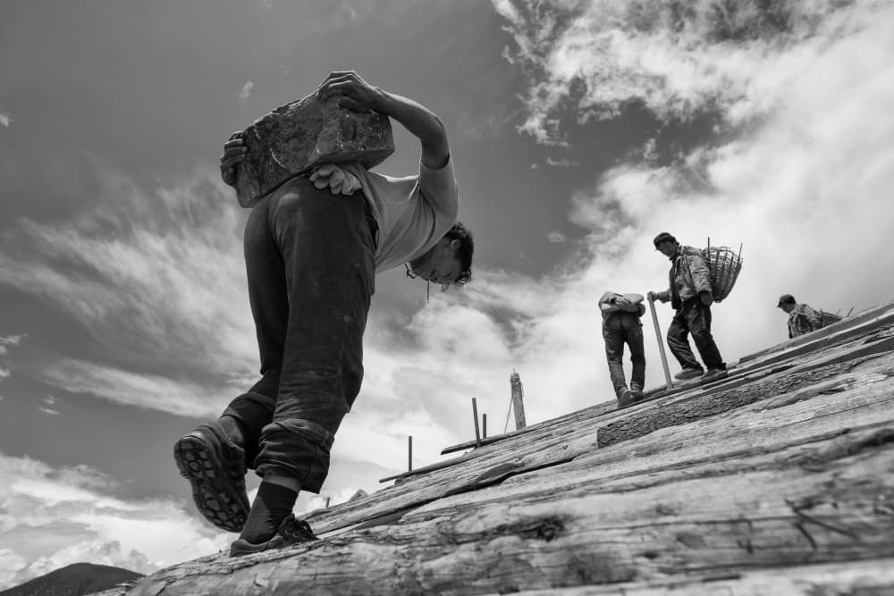 Uphill Hard Work by YouduTian(田有杜) — canvas wall art