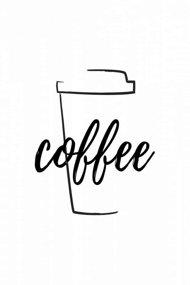 Coffee Script Outline by Martina — canvas wall art