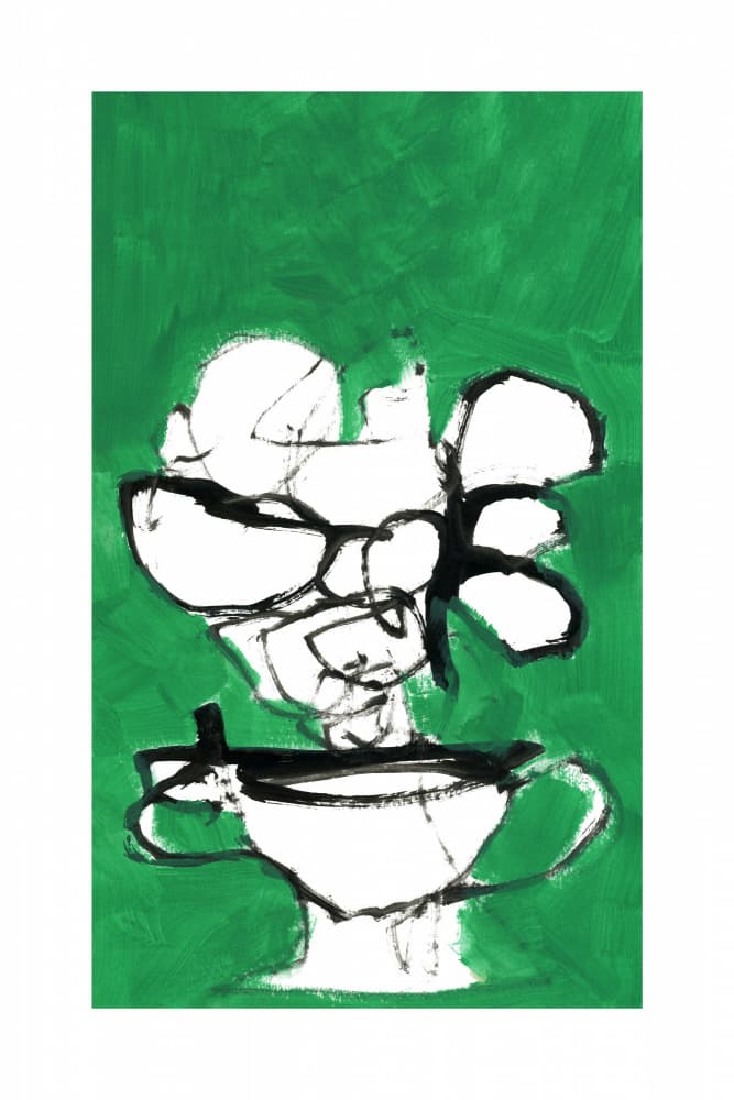Abstract Green Floral by cartissi — canvas wall art