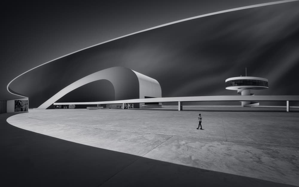 Grand Modern Architecture by Enrique Rodriguez de Mingo — canvas wall art