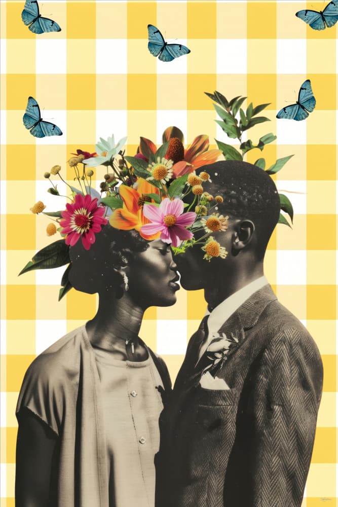 Tender Floral Embrace by Sue Skellern — canvas wall art