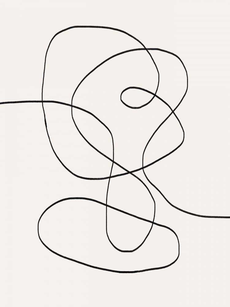 Abstract Flowing Line by Little Dean — canvas wall art