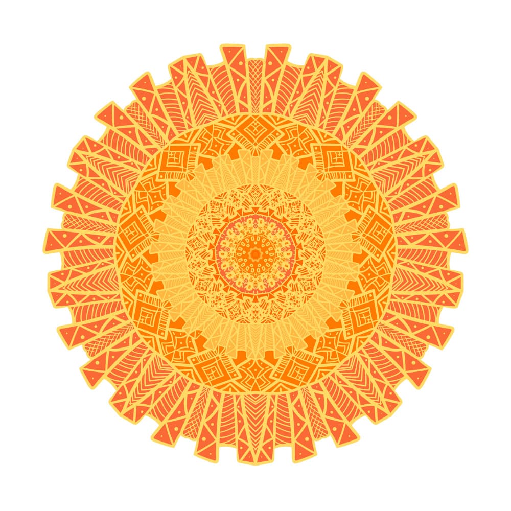 Boho Sun Mandala by Marika Barsrsind — canvas wall art