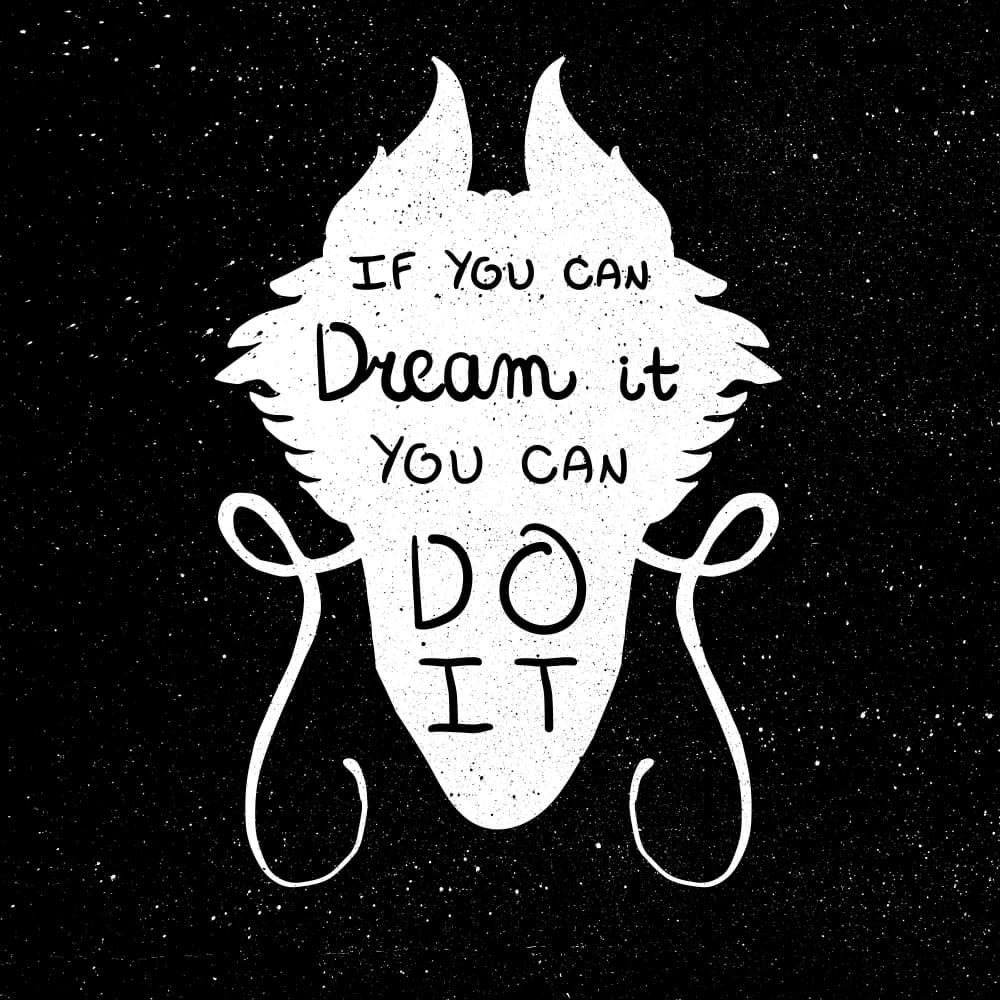 Dream It Do It Wolf by Marika Barsrsind — canvas wall art