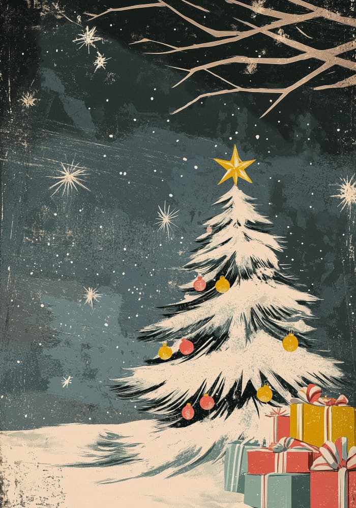 Magical Snowy Christmas Night by Pictufy Studio IV — canvas wall art