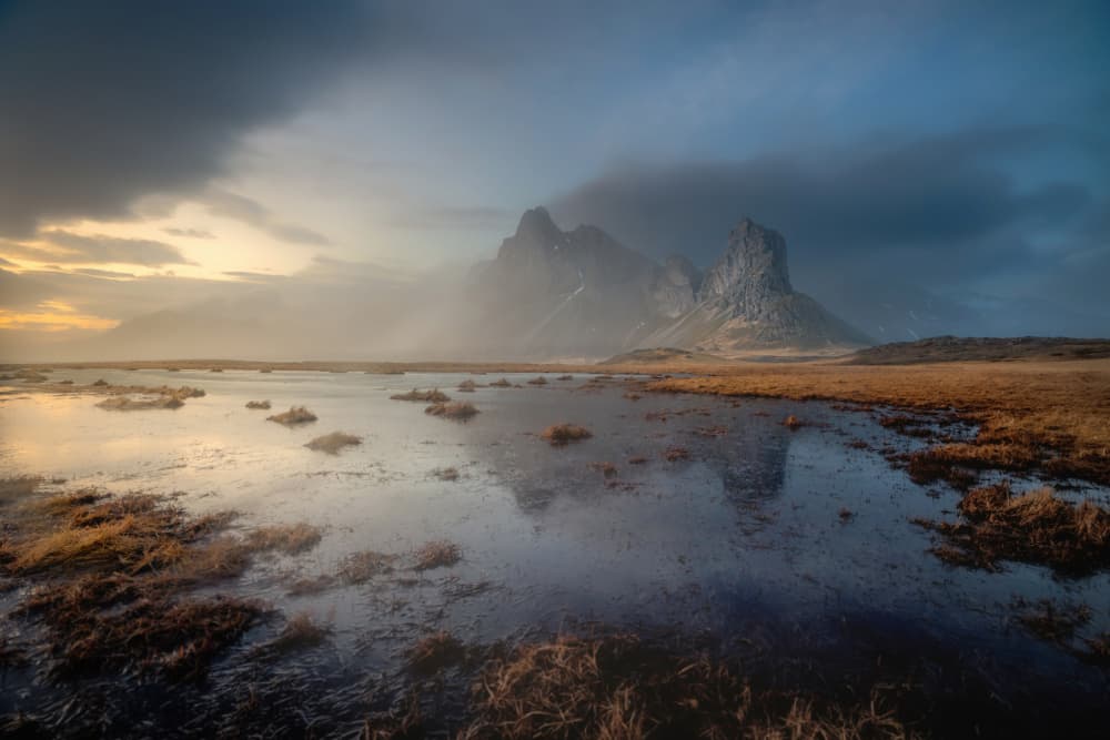 Misty Mountain Reflections by Tomás Hueso Marco — canvas wall art