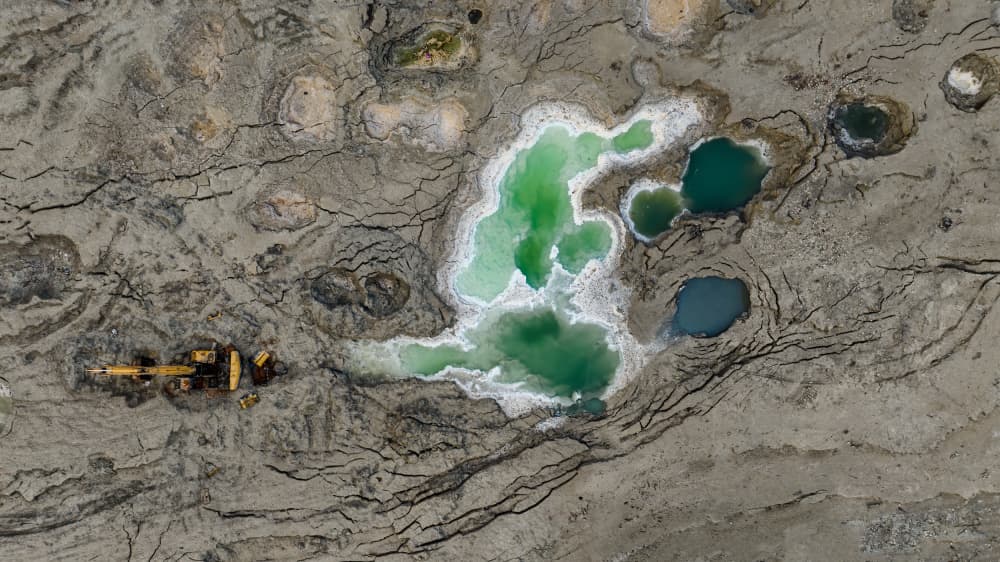 Vibrant Green Earth Pools by Ido Meirovich — canvas wall art