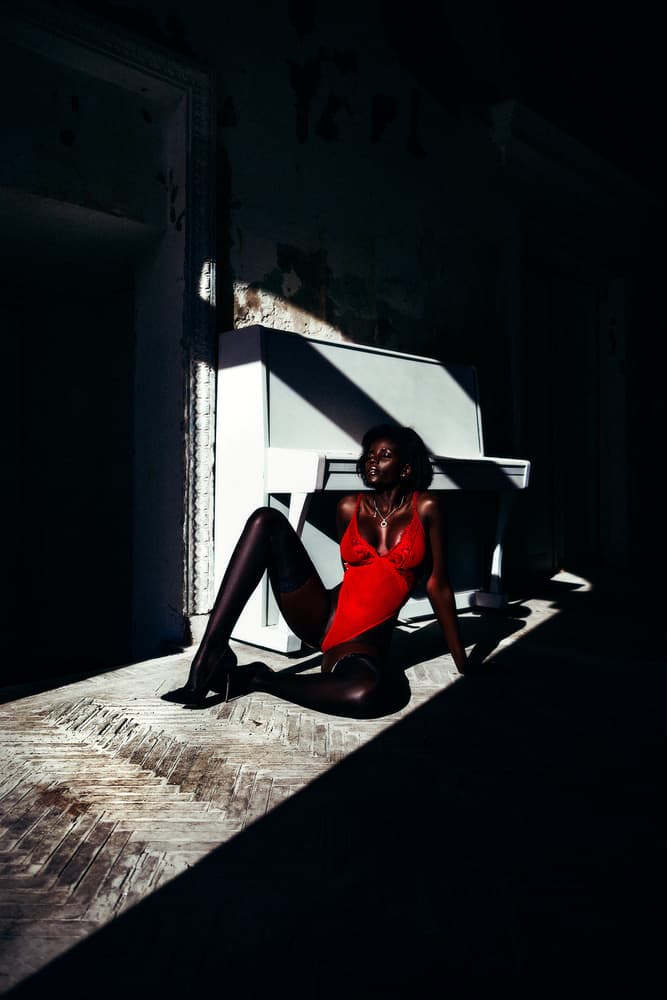 Sensual Woman Piano by Ruslan Bolgov — canvas wall art
