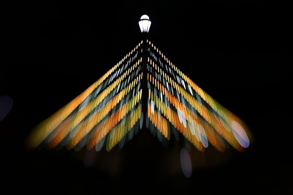 Colorful Bokeh Lights by Michael Burlak — canvas wall art