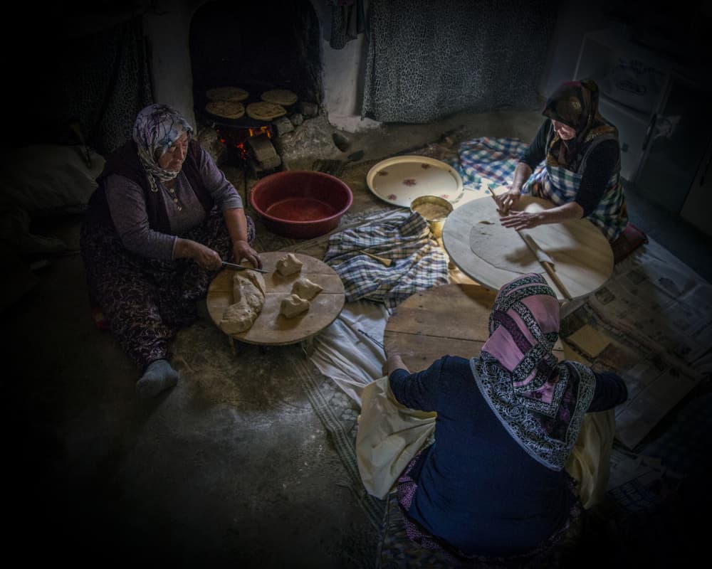 Traditional Bread Baking by Zühdü Bilgin — canvas wall art