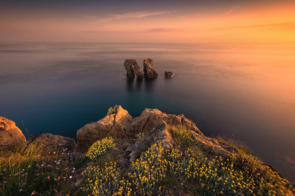 Coastal Sunset Cliffs by Adam Pachula — canvas wall art