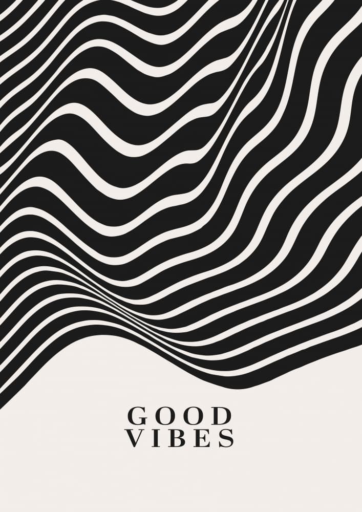 Good Vibes Wavy Flow by Sarah Manovski — canvas wall art