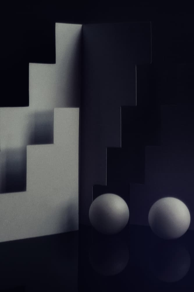 Dark Geometric Reflection by Vladimir Pavlovskyy — canvas wall art