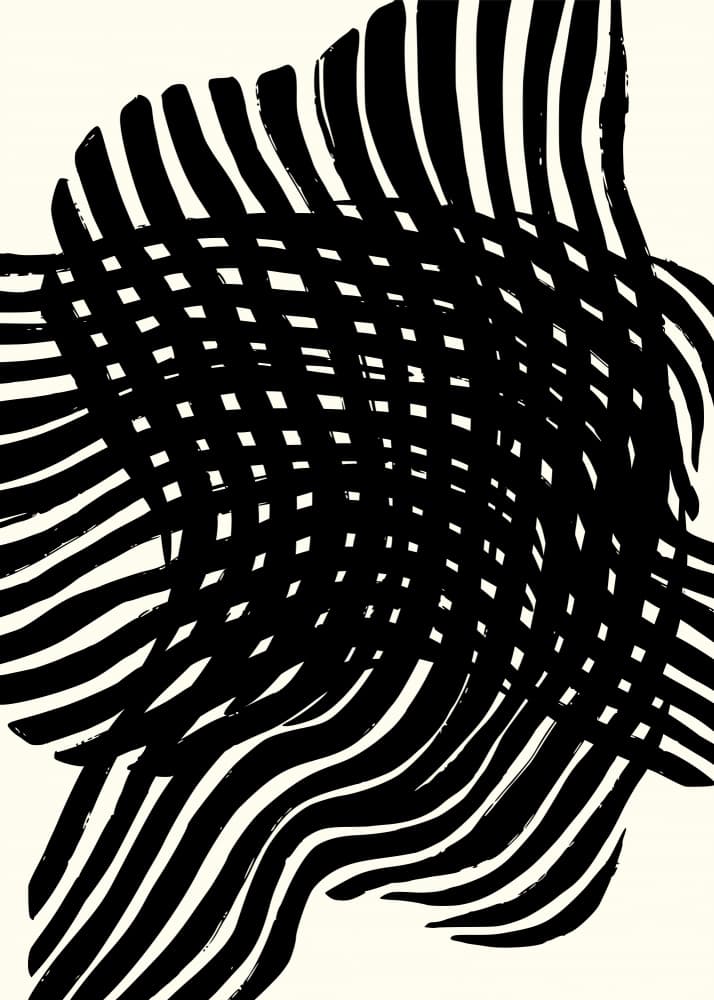 Dynamic Wavy Stripes by RS LAB STUDIO — canvas wall art