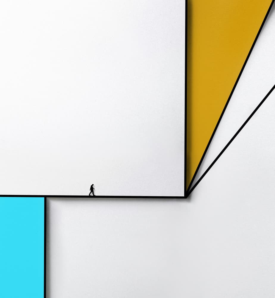 Geometric Color Walk by Hadi Malijani (Malenjani) — canvas wall art