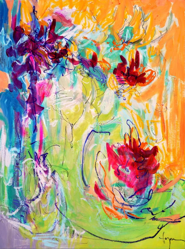 Vibrant Blossoms by Dorothy Fagan — canvas wall art