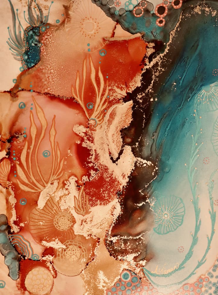 Underwater Reef Abstraction by Amy Tieman — canvas wall art