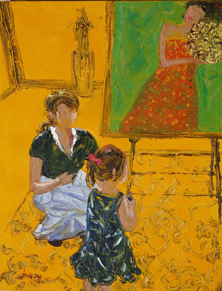 Little Artist Learning by Jukyong Park — canvas wall art