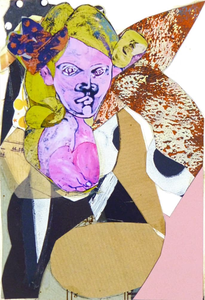 Surreal Woman Collage by Pascal Marlin — canvas wall art