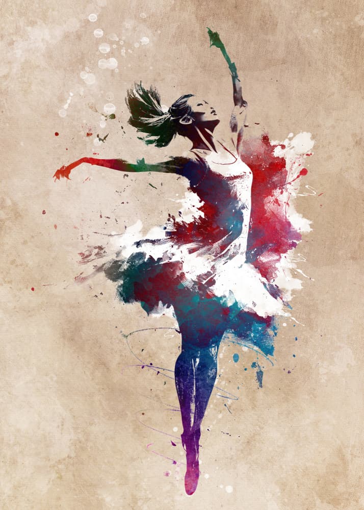Vibrant Dance Expression by Justyna Jaszke — canvas wall art