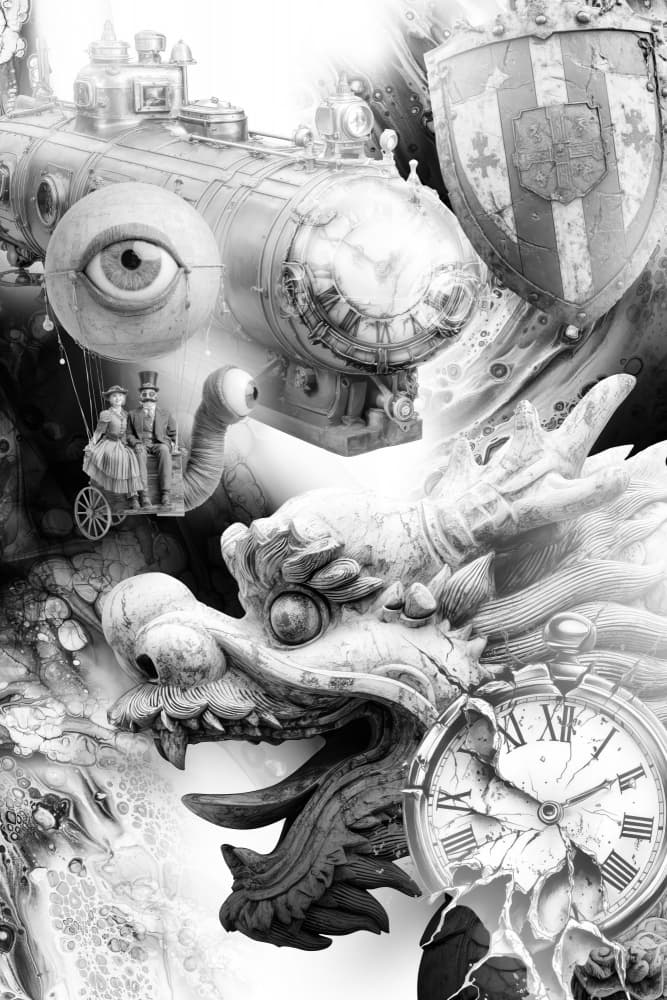 Steampunk Dragon Dream by Rafal Kulik — canvas wall art