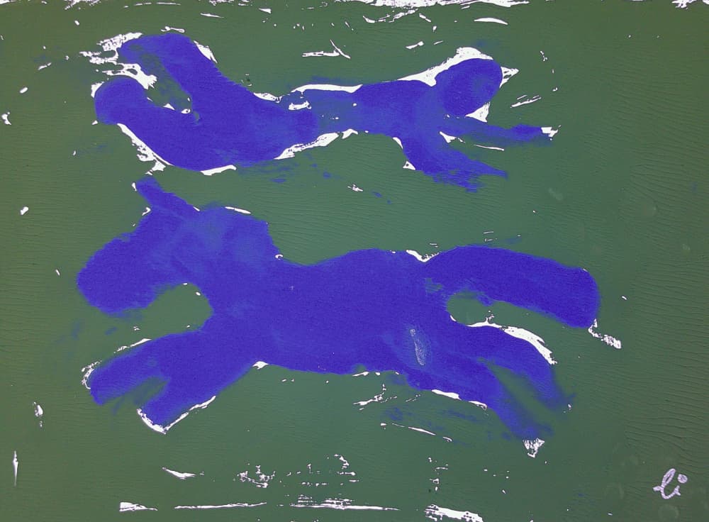 Abstract Horse and Runner by Li Gessbo — canvas wall art
