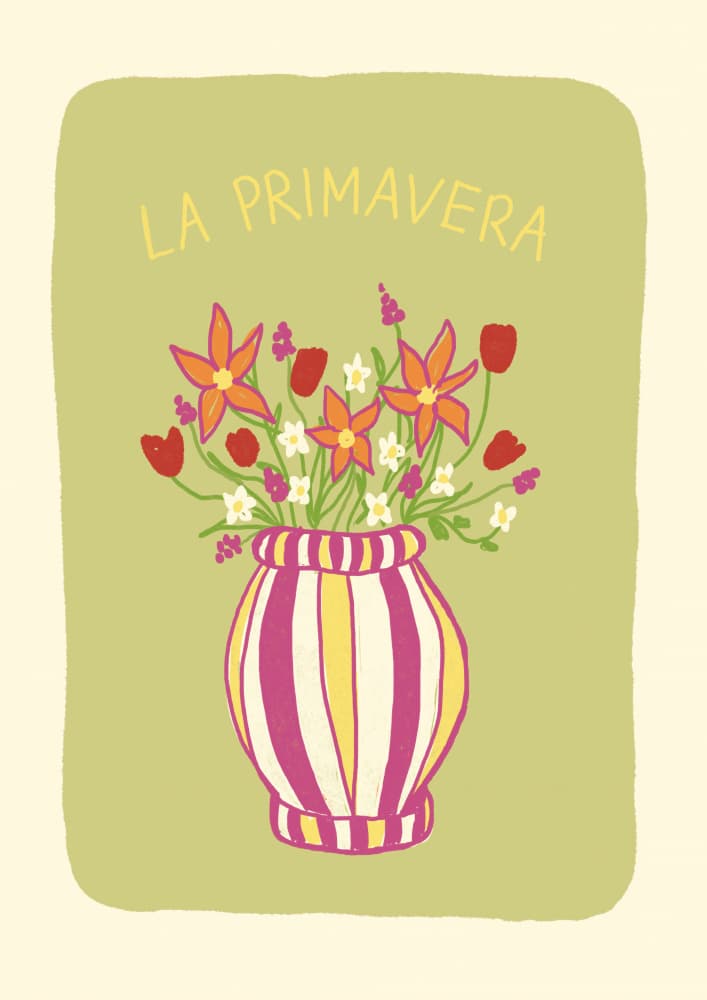 La Primavera Floral Vase by Studio Dolci — canvas wall art
