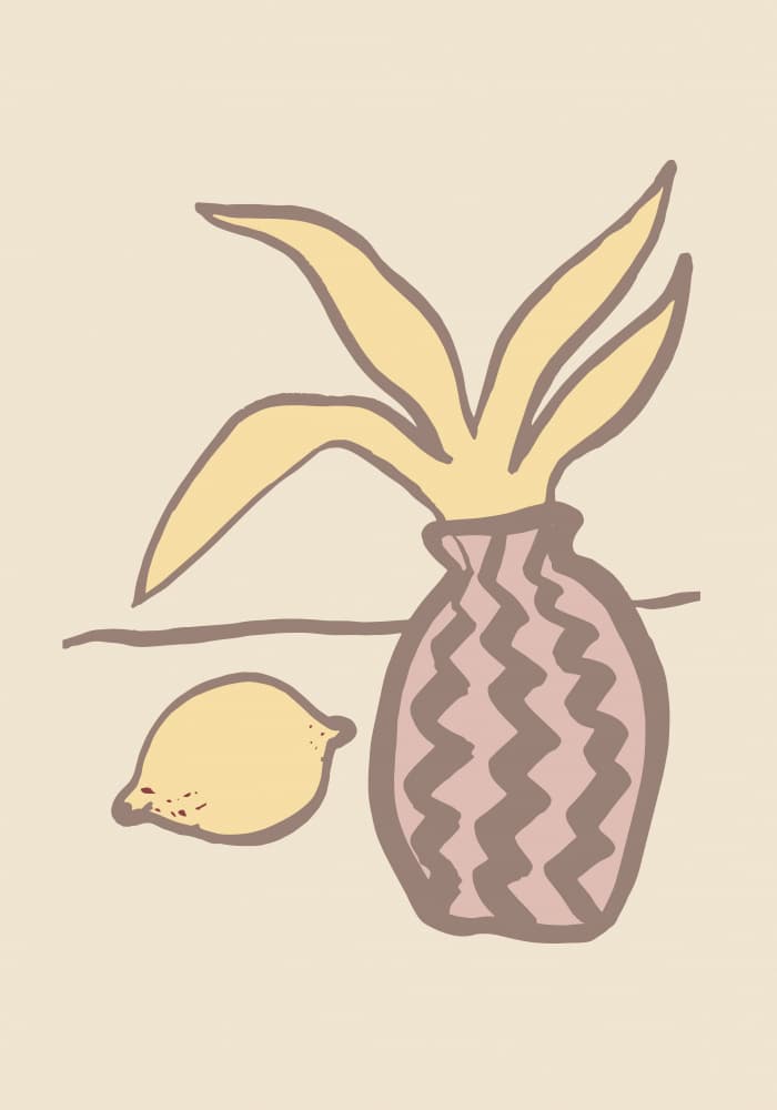 Boho Lemon Still Life by Pictufy Studio — canvas wall art
