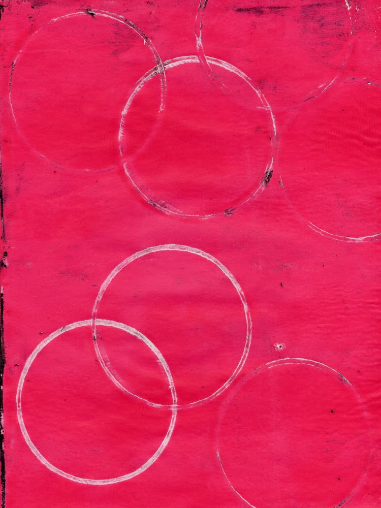Textured Magenta Circles by Dina Dankers — canvas wall art