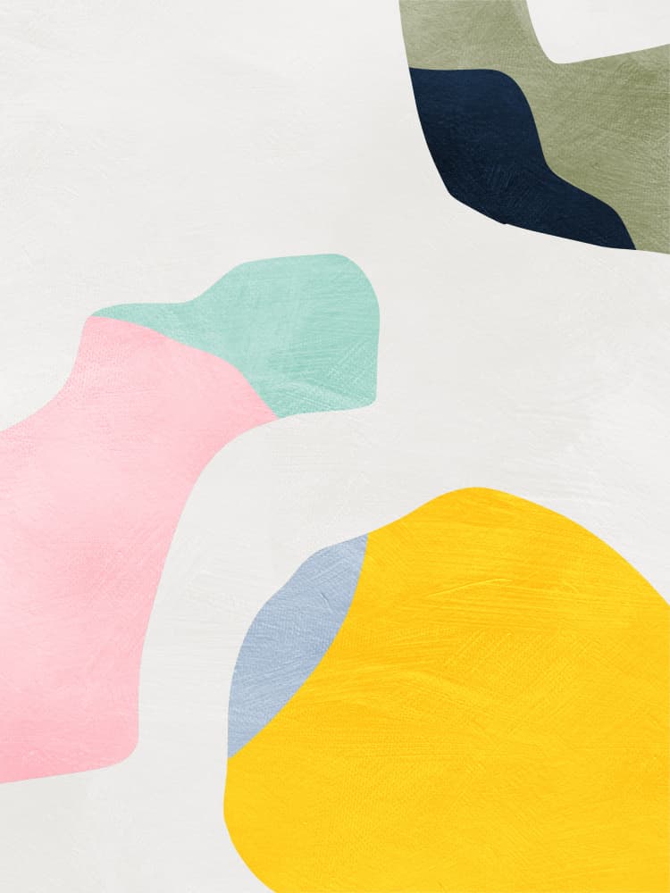 Pastel Minimal shapes by Ana Rut Bre — canvas wall art