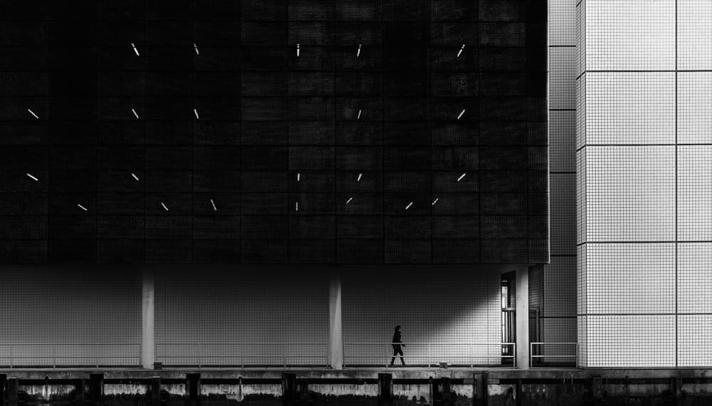 Architectural Contrast Walk by Ercan Sahin — canvas wall art