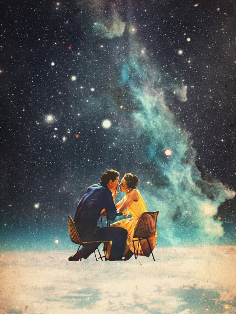 I'll Take You To the Stars for a Second Date by Frank Moth — canvas wall art