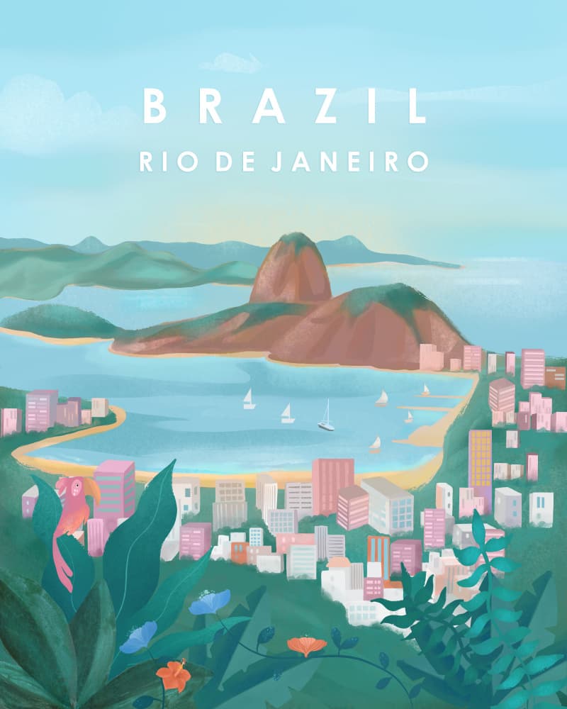 Brazil by Petra Lizde — canvas wall art